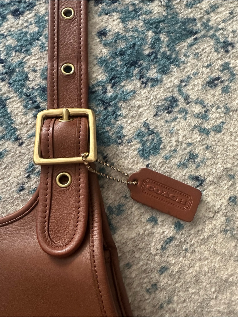 Vintage Coach Leather Saddle Bag 9988 cashin crescent saddle bag - Picture 8 of 14